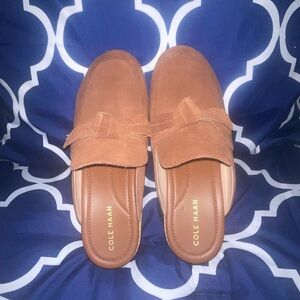 Cole Haan Women's Brown Suede Mules